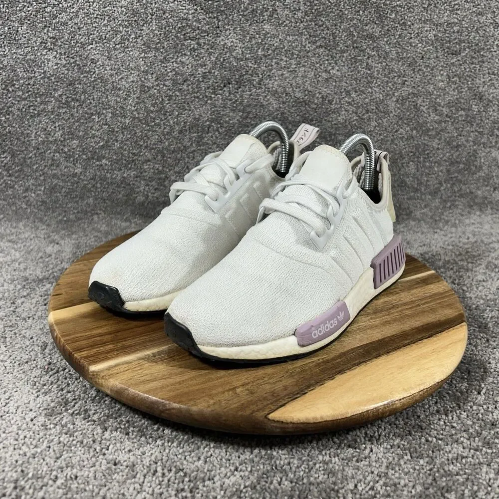 Adidas NMD_R1 Boost BD8024 Women’s Size 7 White Orchid Athletic Shoes Used